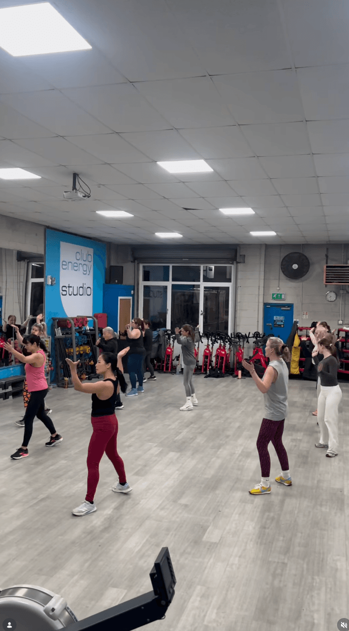 Women in a class at Club Energy studio